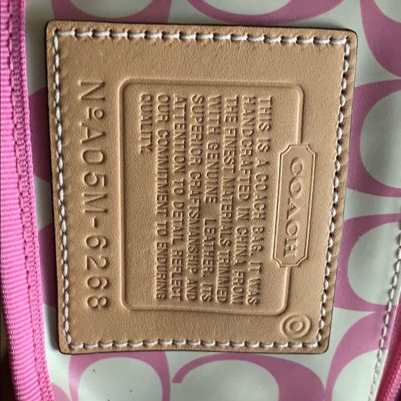 Coach mini satchel pink and brown. Never used - Picture 5 of 5